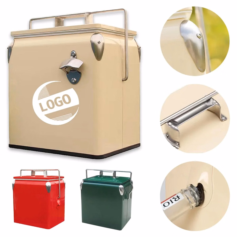 Large Capacity Outdoor Retro Picnic Insulated Cooler