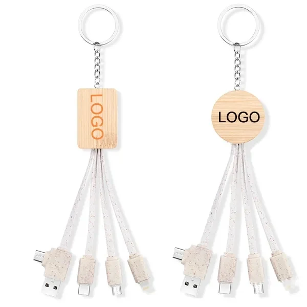 Ring Eco Friendly Bamboo Multi 4 In 1 Charging Cable 1