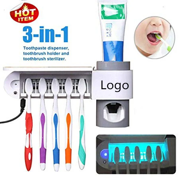 UV Sterilizer Toothbrush Holder,Toothpaste Dispenser Holder 1
