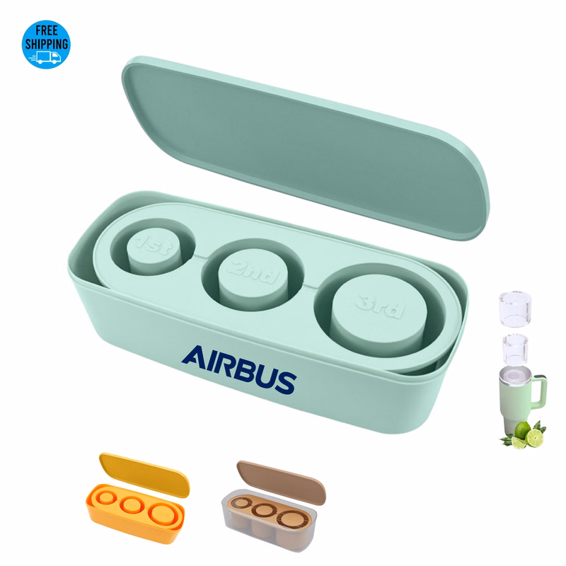 Silicone Ice Cube Tray with Lid and Bin