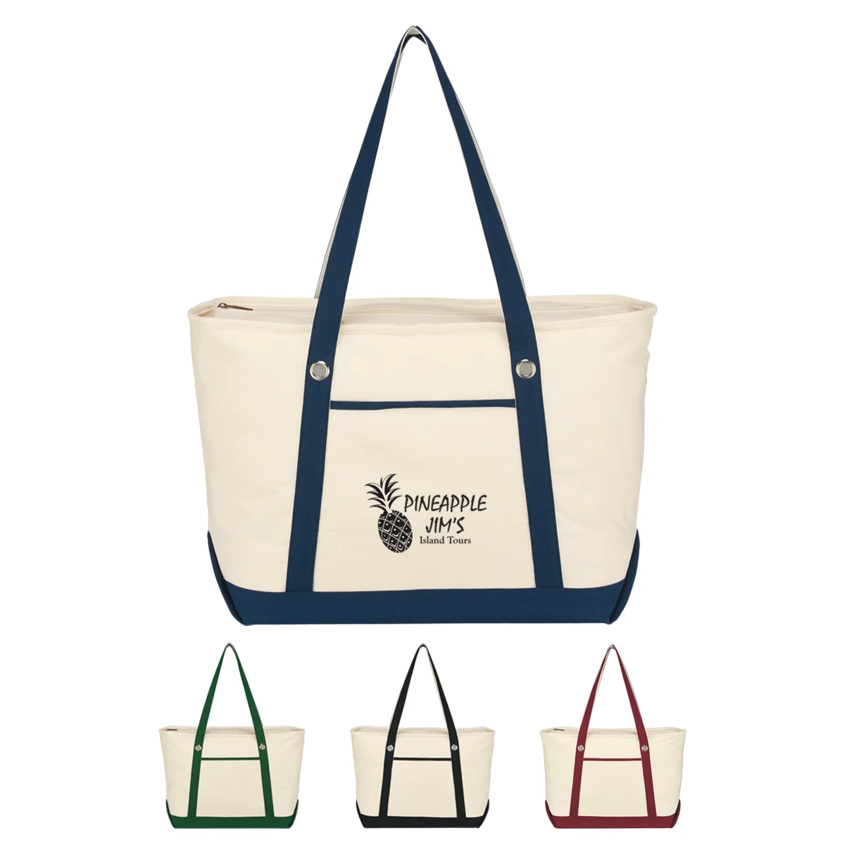 Large 12 Oz. Cotton Canvas Sailing Tote Bag 1