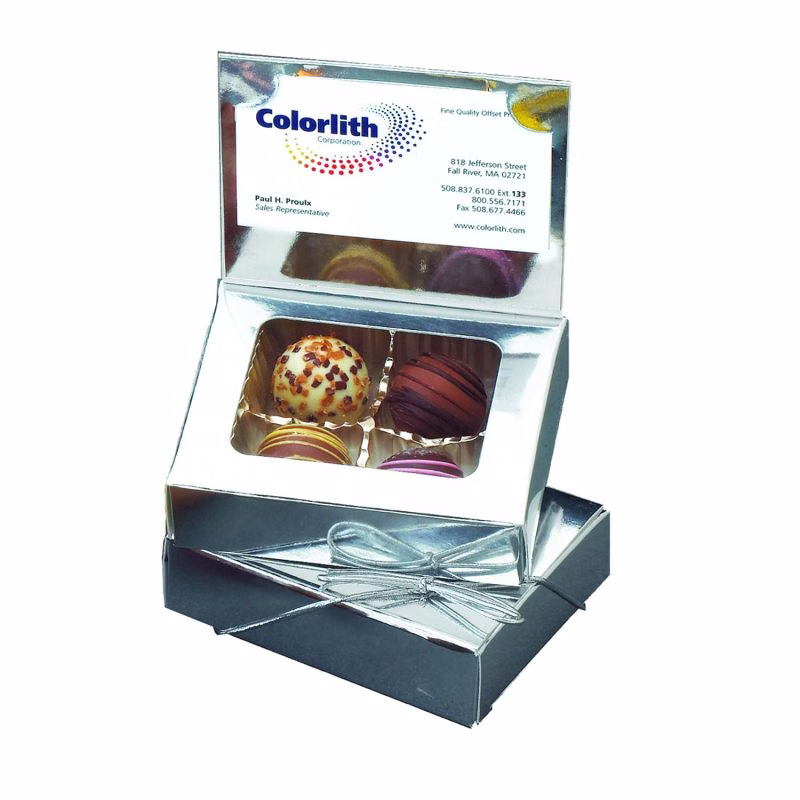 Business Card Box with Chocolate Filled Truffles