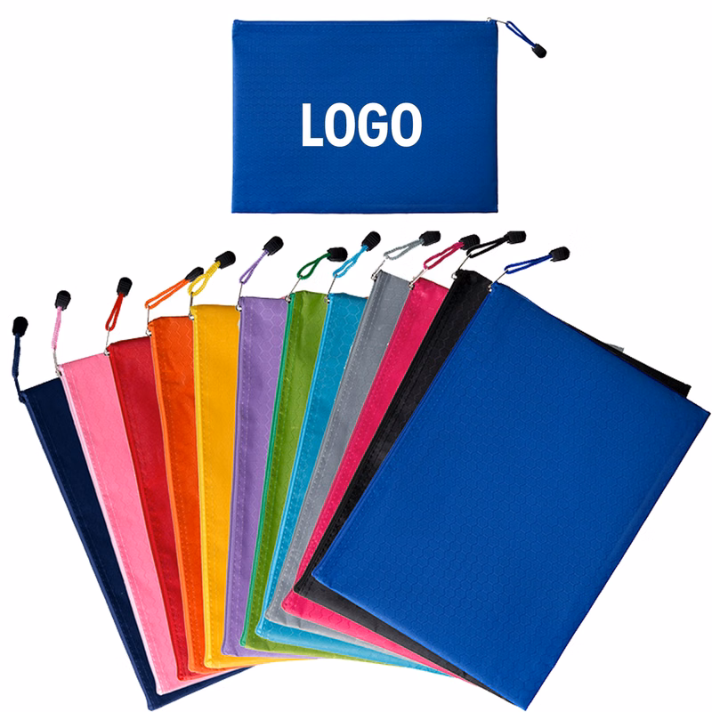 Full Color A5 Oxford Zipper Pouch with Strap for Document Storage