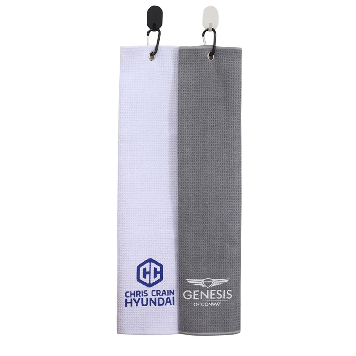 Waffle Microfiber Golf Towel With Clip 1