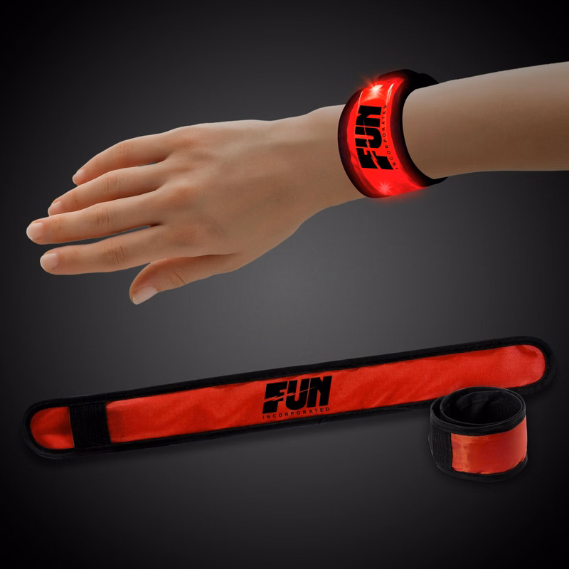 Red LED Slap Bracelets