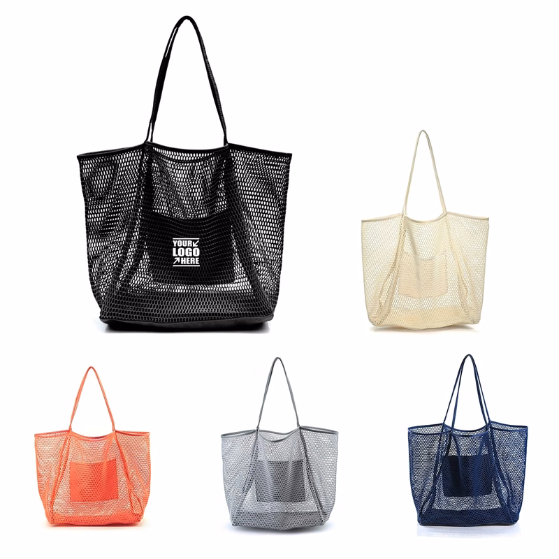 Mesh Beach Tote Shoulder Handbag
