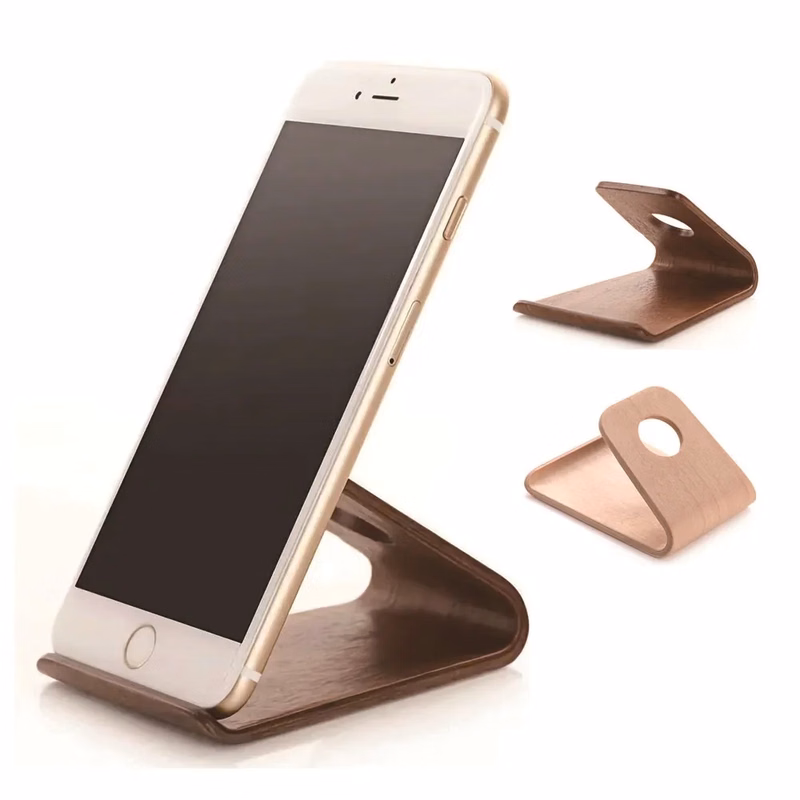 Non Slip Wooden Cell Phone Stand Wood Dock