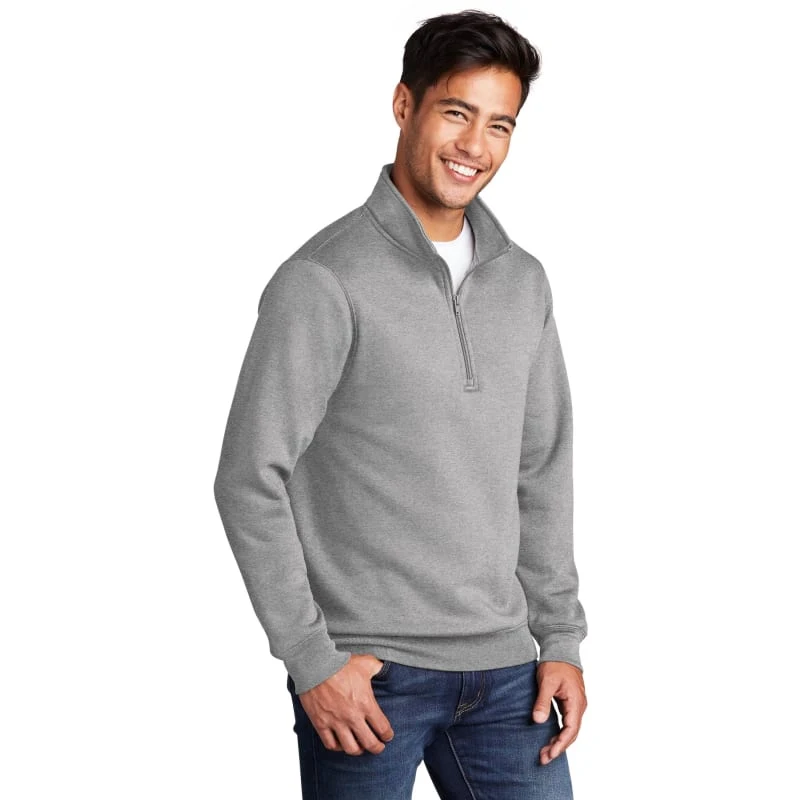 Port & Company Core Fleece 1/4-Zip Pullover Sweatshirt, custom hoodie or sweatshirt with logo imprint 1