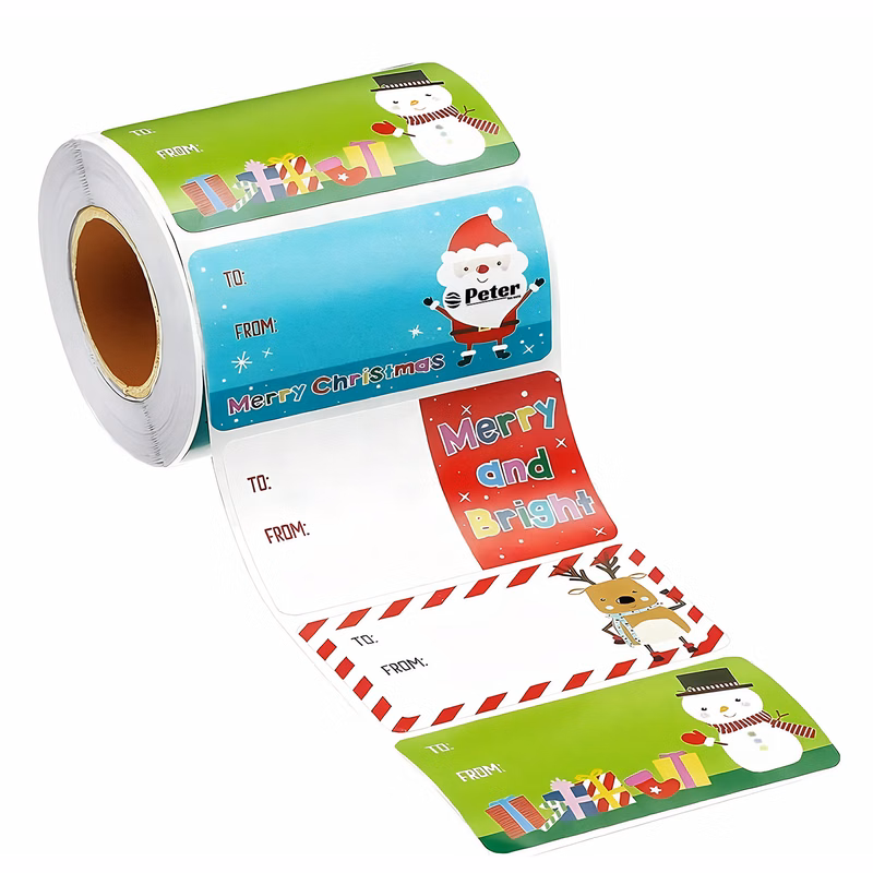 Adhesive Christmas Sticker Roll