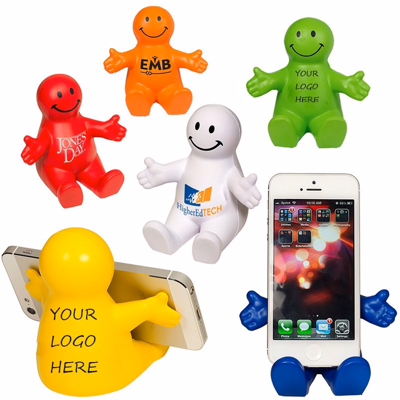 4 Inch Squeezable Smile Stress Reliever Phone Stand