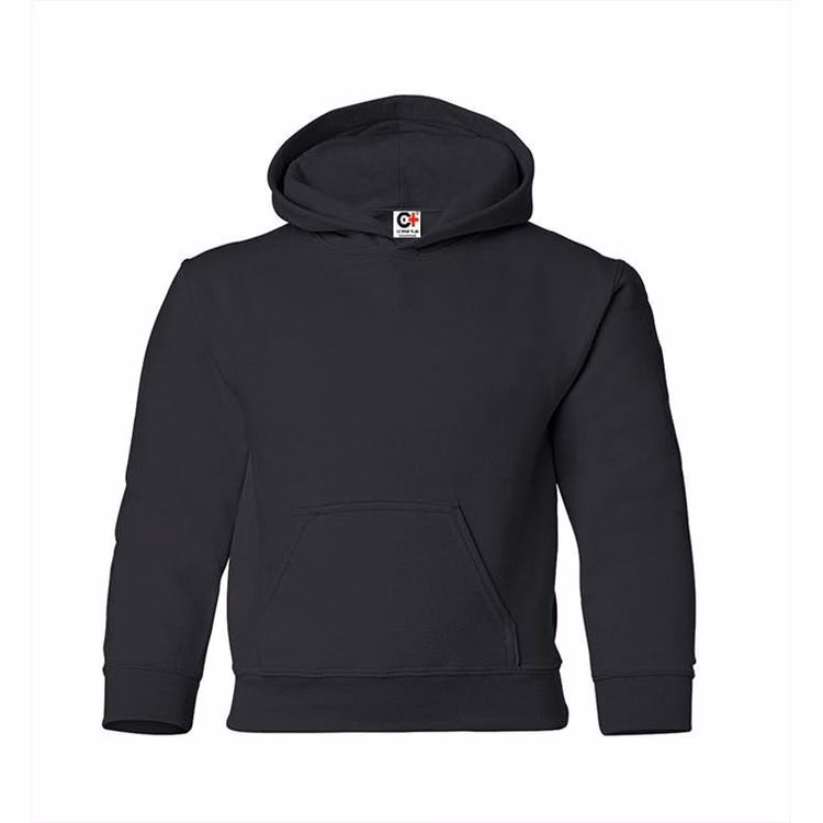 Kids' Hooded Pullover Black Large