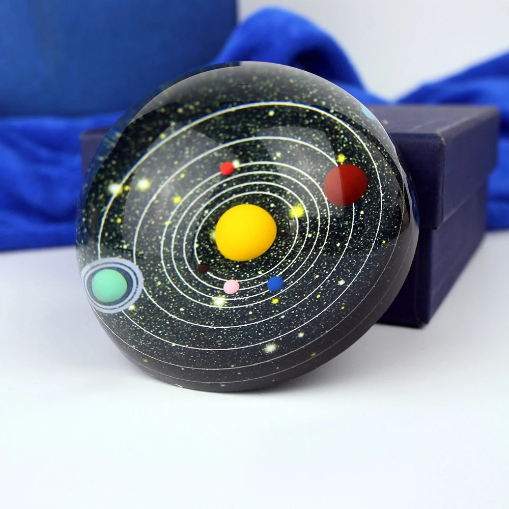 Crystal 3D Solar System Paperweights 1