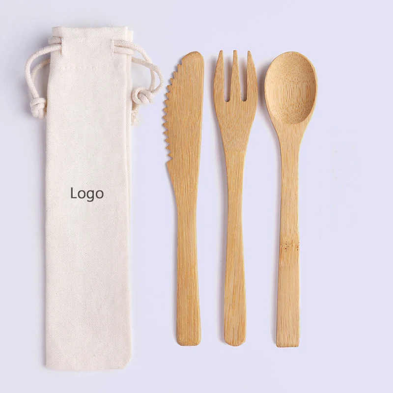 3 Piece Bamboo Utensil Set 1