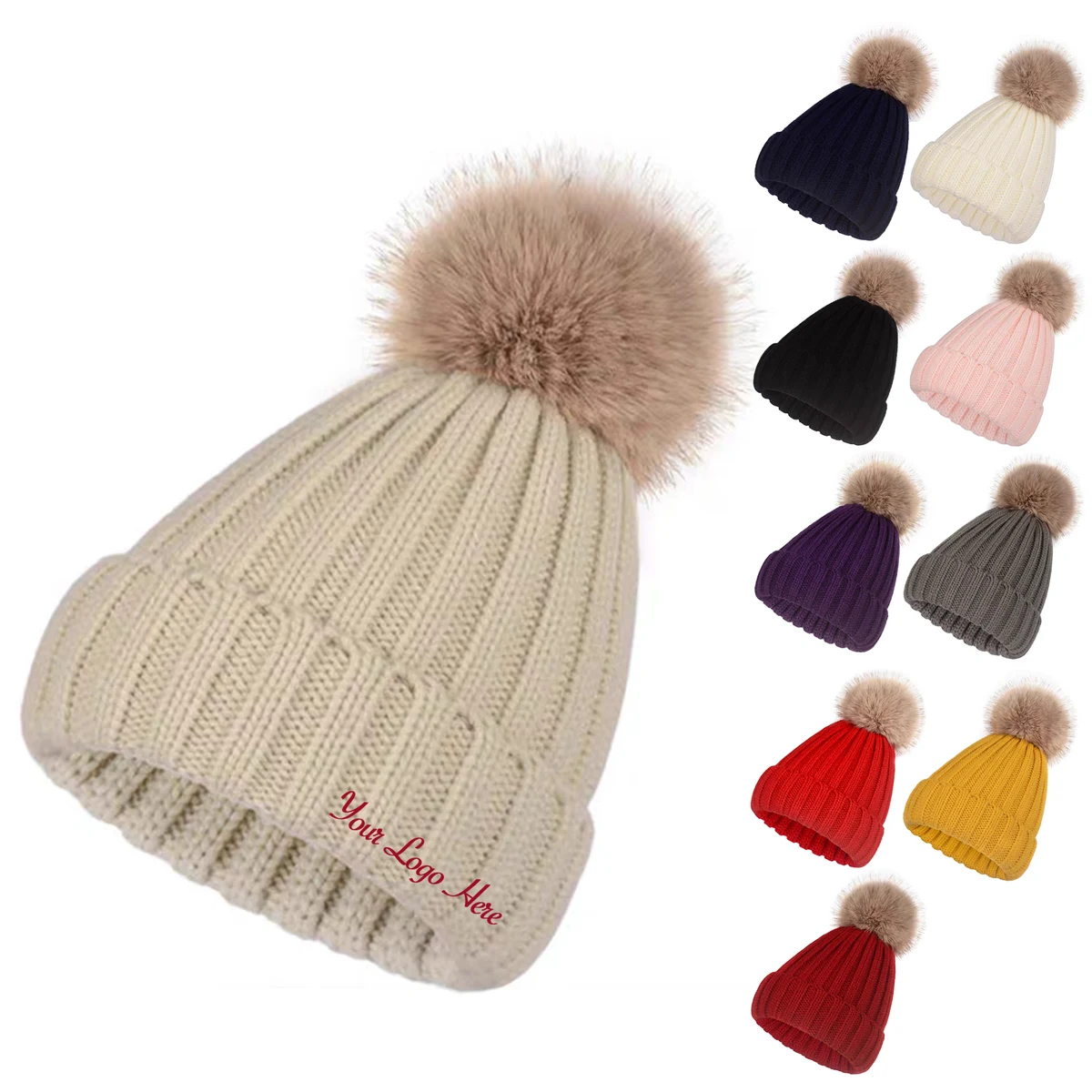 Women Winter Ski Cuffed Cap 1