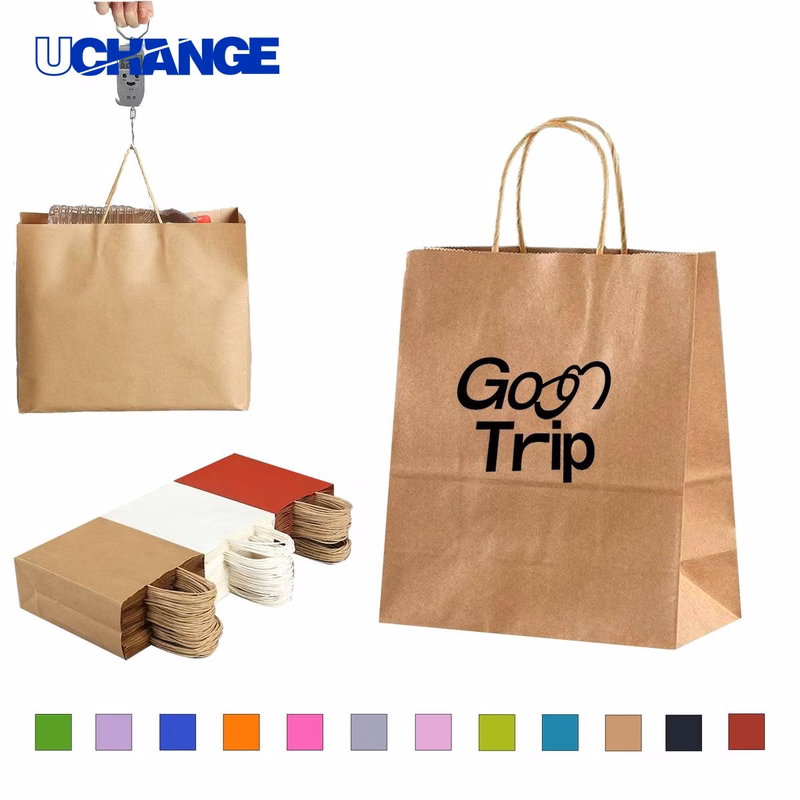 Kraft Paper Tote Bag for Retail and Shopping Use
