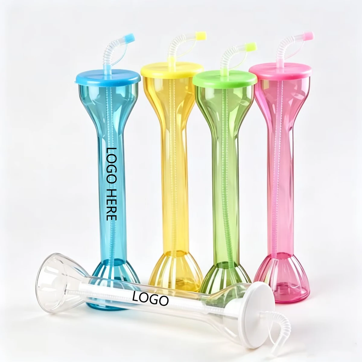 Creative Dumbbell Style PET Drink Cup For Sports Enthusiasts 1