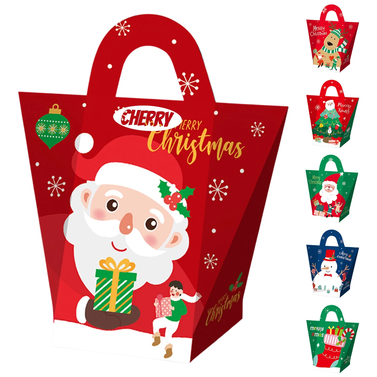 Christmas Paper Candy Gift Carry Box 1