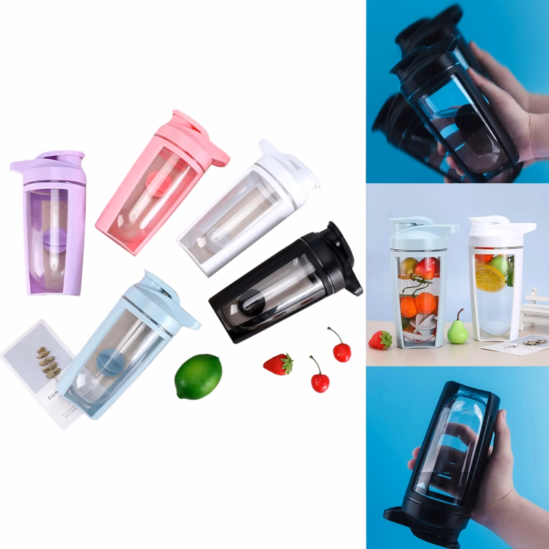 Fitness protein powder shake bottle