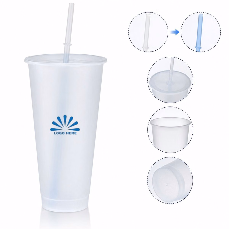 24oz Cold Drink Cup With Straw