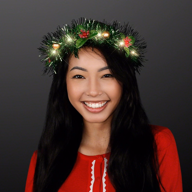 Christmas Crown Light Up Hair Wreath