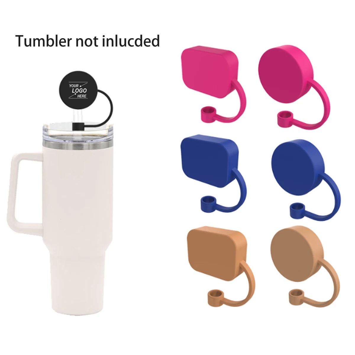 Reusable Silicone Straw Covers 1
