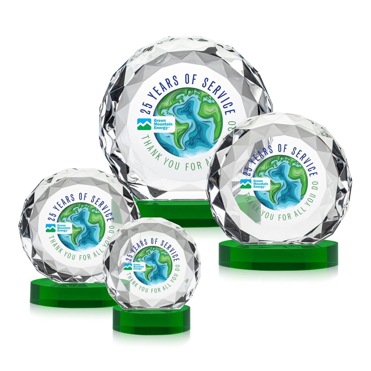 Seville VividPrint™ Award on Alberton Base - Green 1