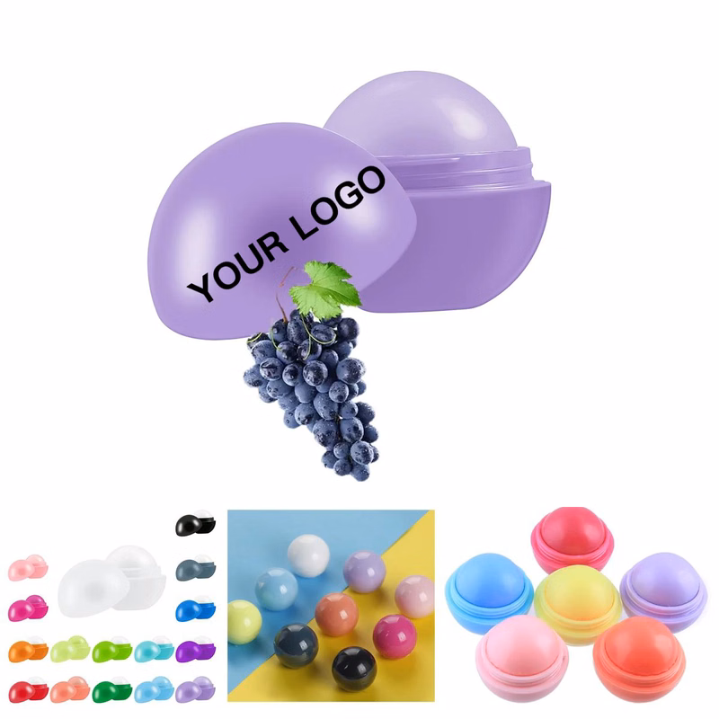 Portable Round Lip Balm with Protective Case