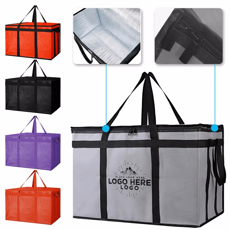 Large Insulated Grocery Tote Bag