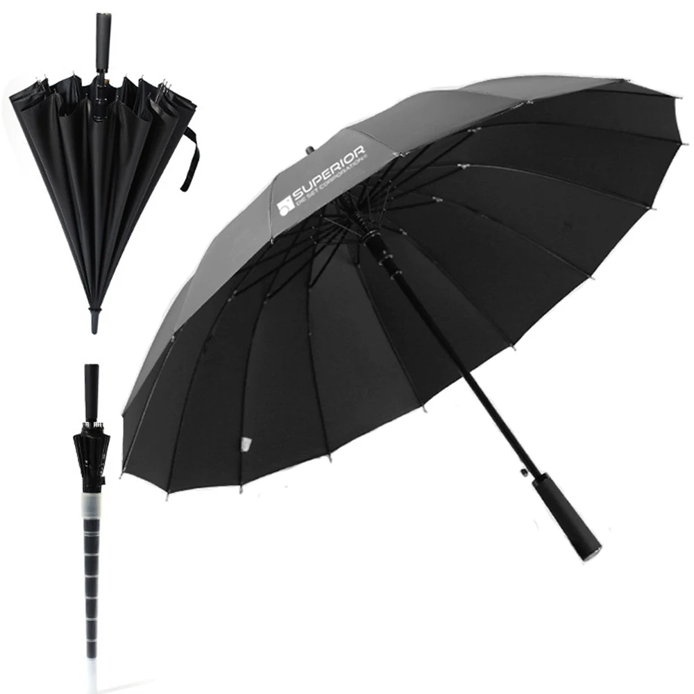 23" Fiber Automatic Golf Umbrella with Long Handle 1