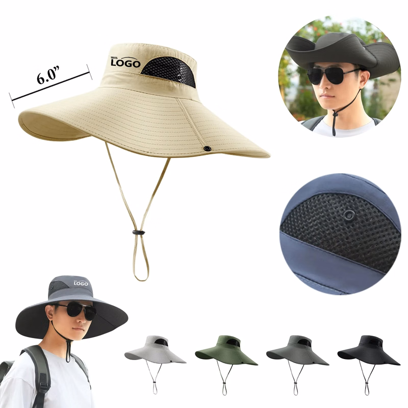 MOQ30 6 Inch Wide Brim Fishing Bucket Hat