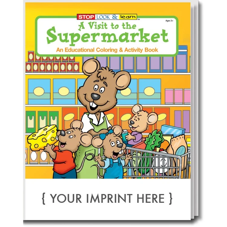 COLORING BOOK - A Visit to the Supermarket Coloring and Activity Book 1
