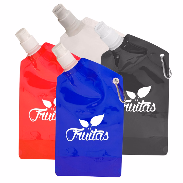 Collapsible Water Bottle/Bag With Carabiner