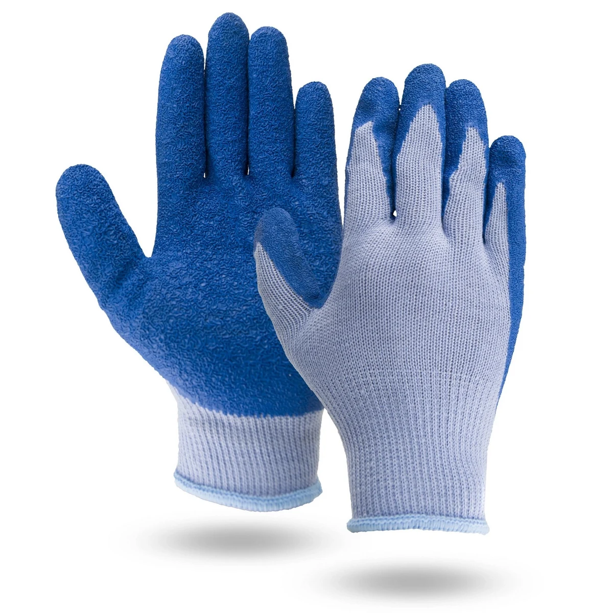 Blue & Gray Palm Dipped Gloves 1
