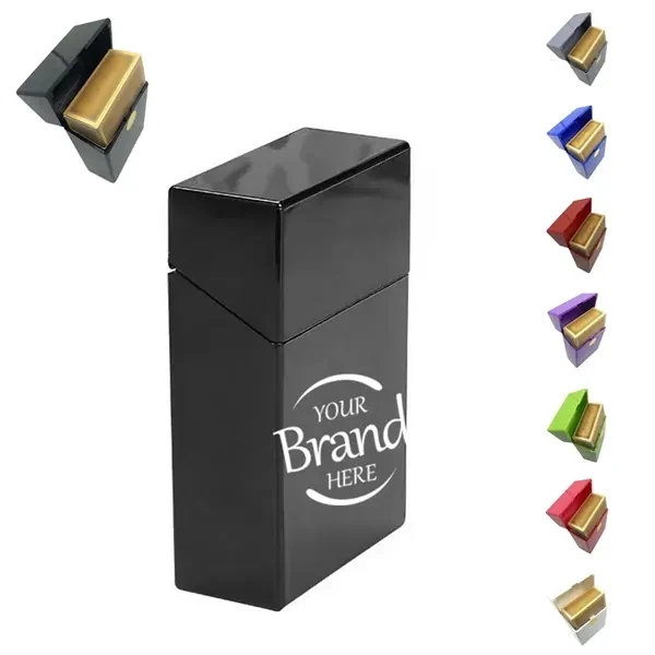 Custom Hard Plastic Cigarette Case Holds 20 Sticks — Portable Protective Promo 1