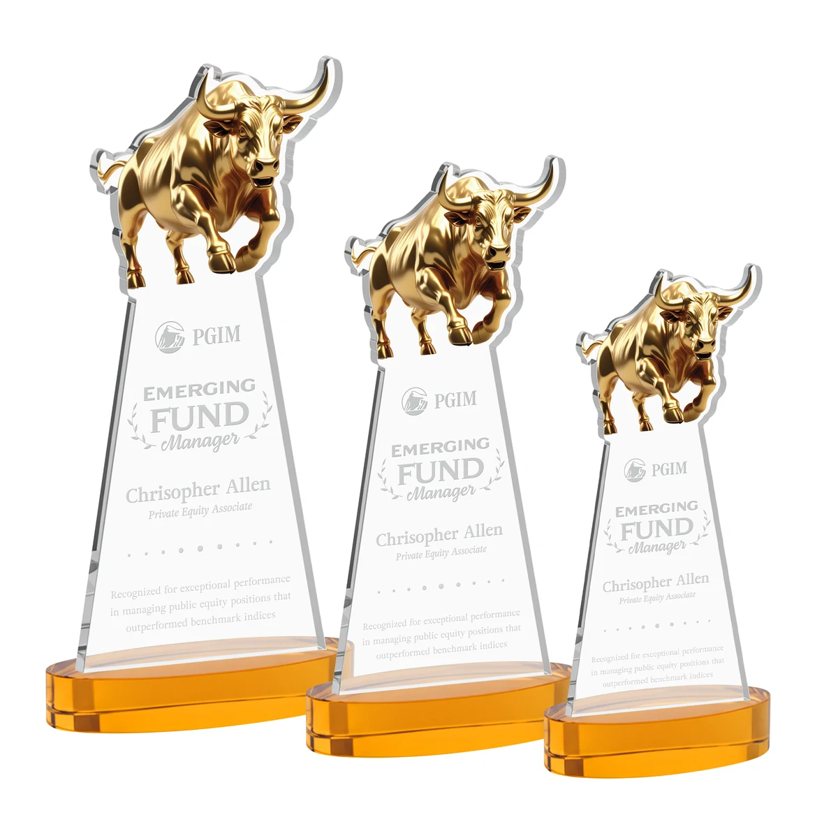 Raging Bull Award on Alberton Base - Amber 1