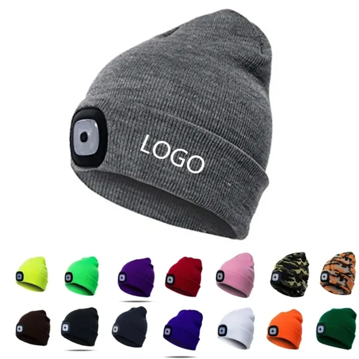 USB Rechargeable LED Knit Beanie Hat 1