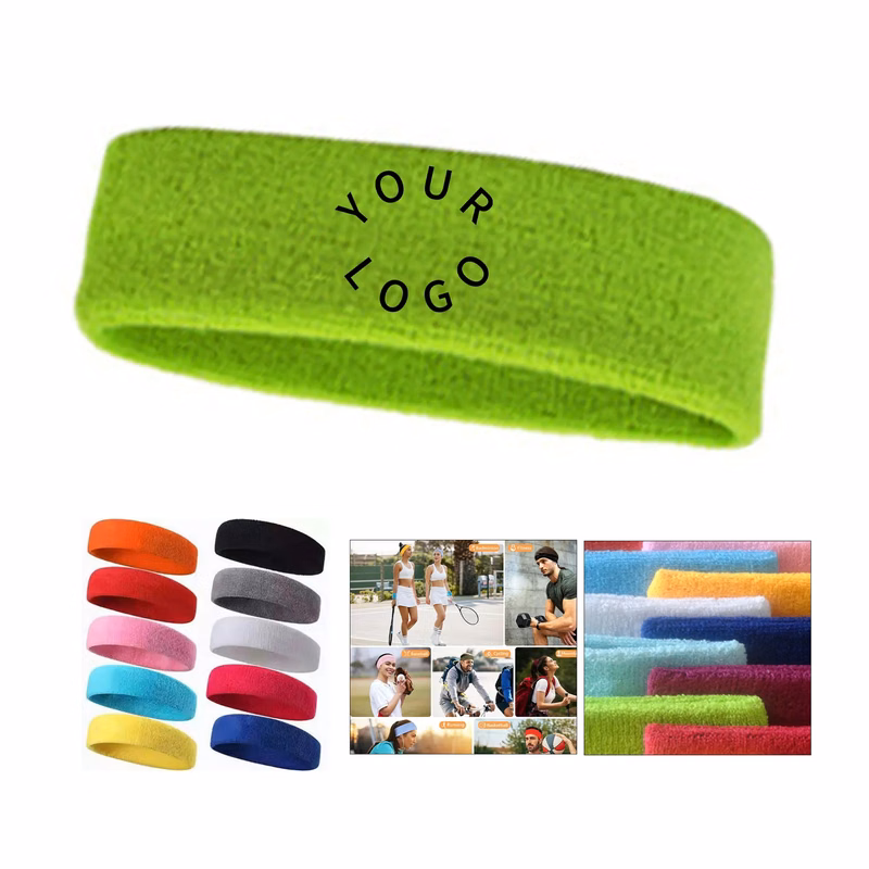 Cotton Terry Sport Headband for Running and Fitness