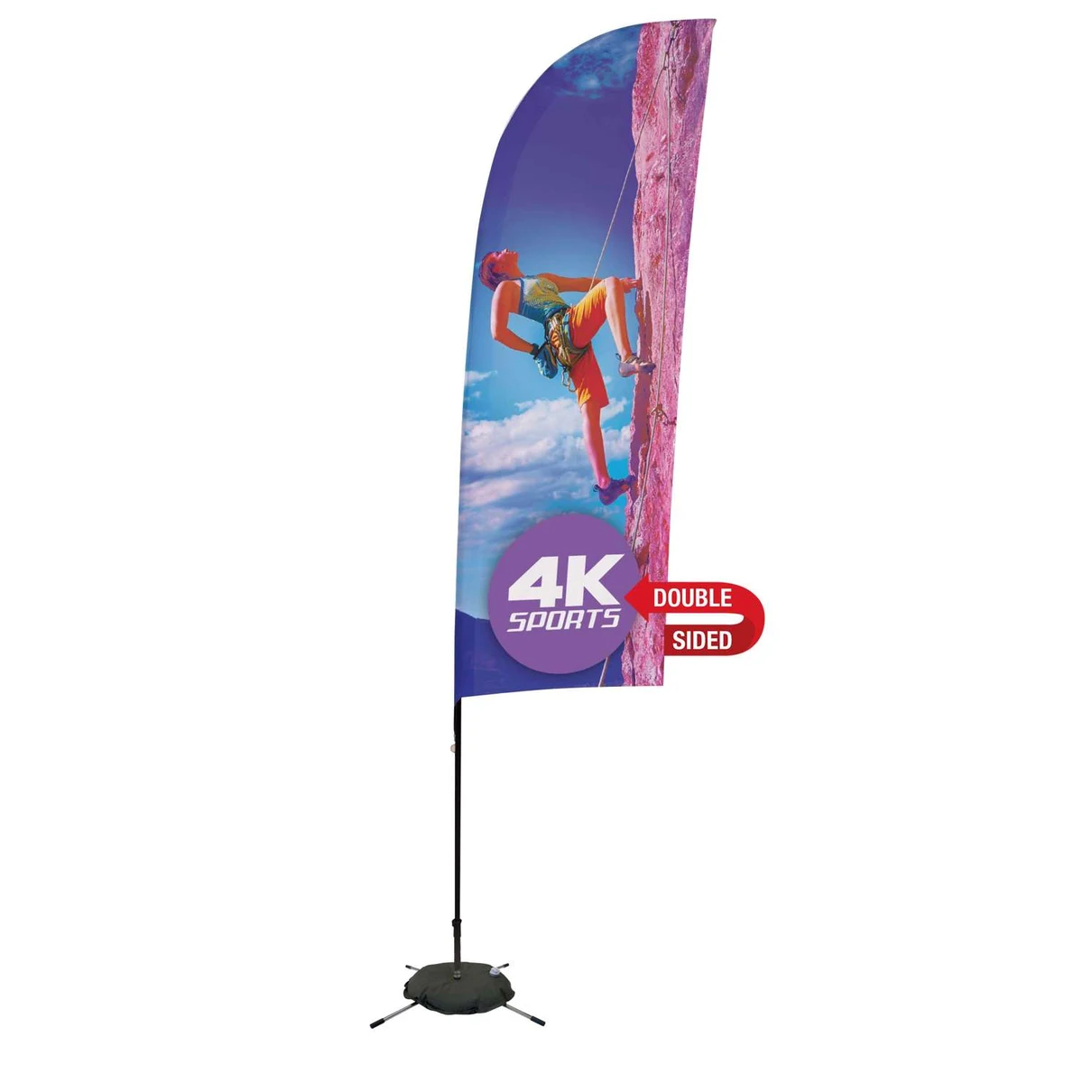 9' Streamline Blade Sail Sign Kit (Double-Sided with Scissor Base) 1