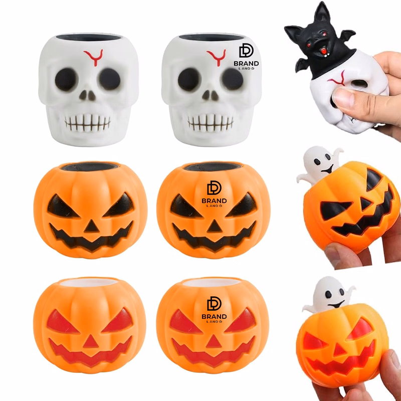 Halloween Funny Pumpkin Ghost Stress-Relieving Toy