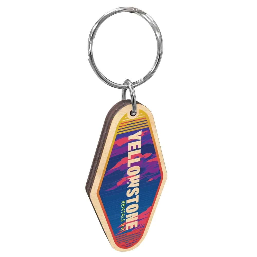 Vintage Birch Motel Keychain Hotel Key Tag 1