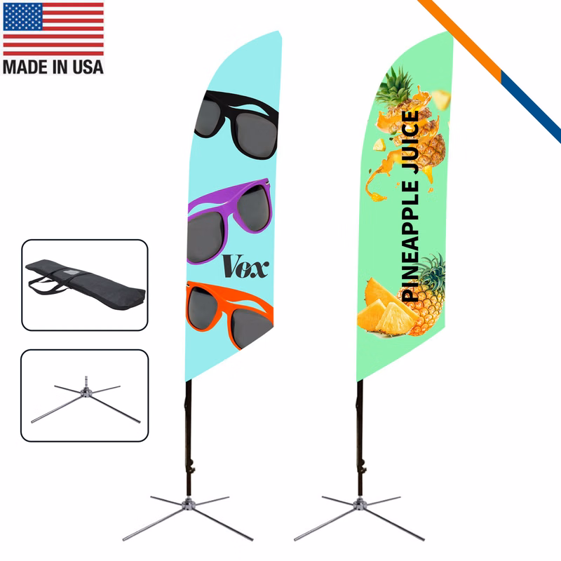 10' Plur Double-Sided Angle Flag