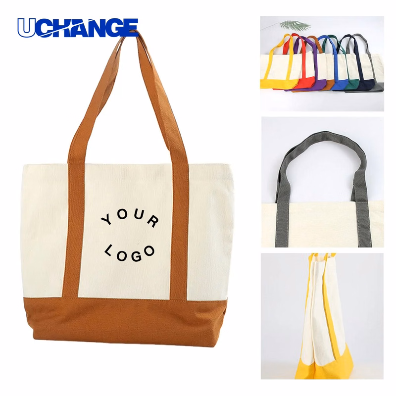 12oz Canvas Tote Bag Carrier with Spliced Handles