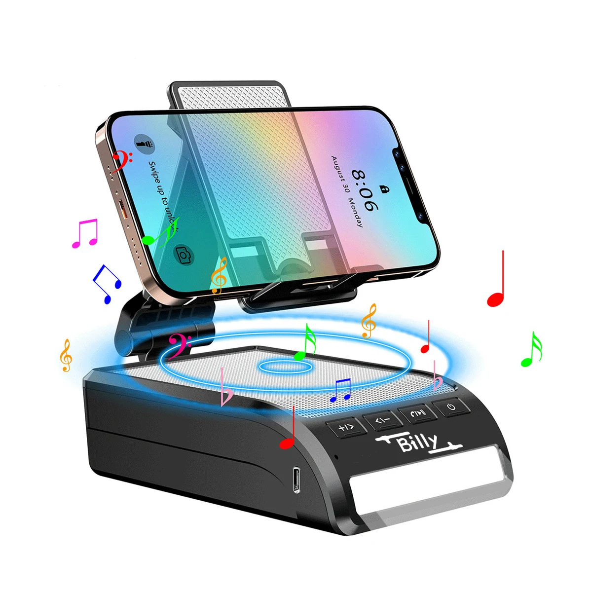 Portable Bluetooth Speaker with Phone Stand 1