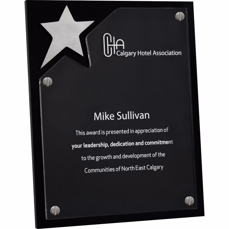 North Star Plaque (8" x 10" x 1/2") Laser Engraved