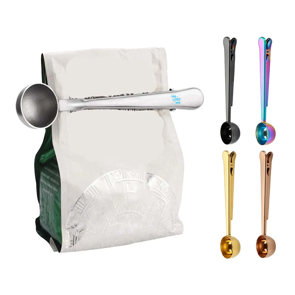 Stainless Steel Coffee Scoop w/Bag Clip 1