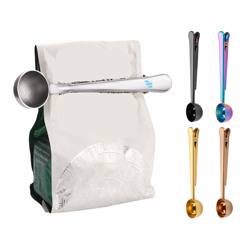 Stainless Steel Coffee Scoop w/Bag Clip