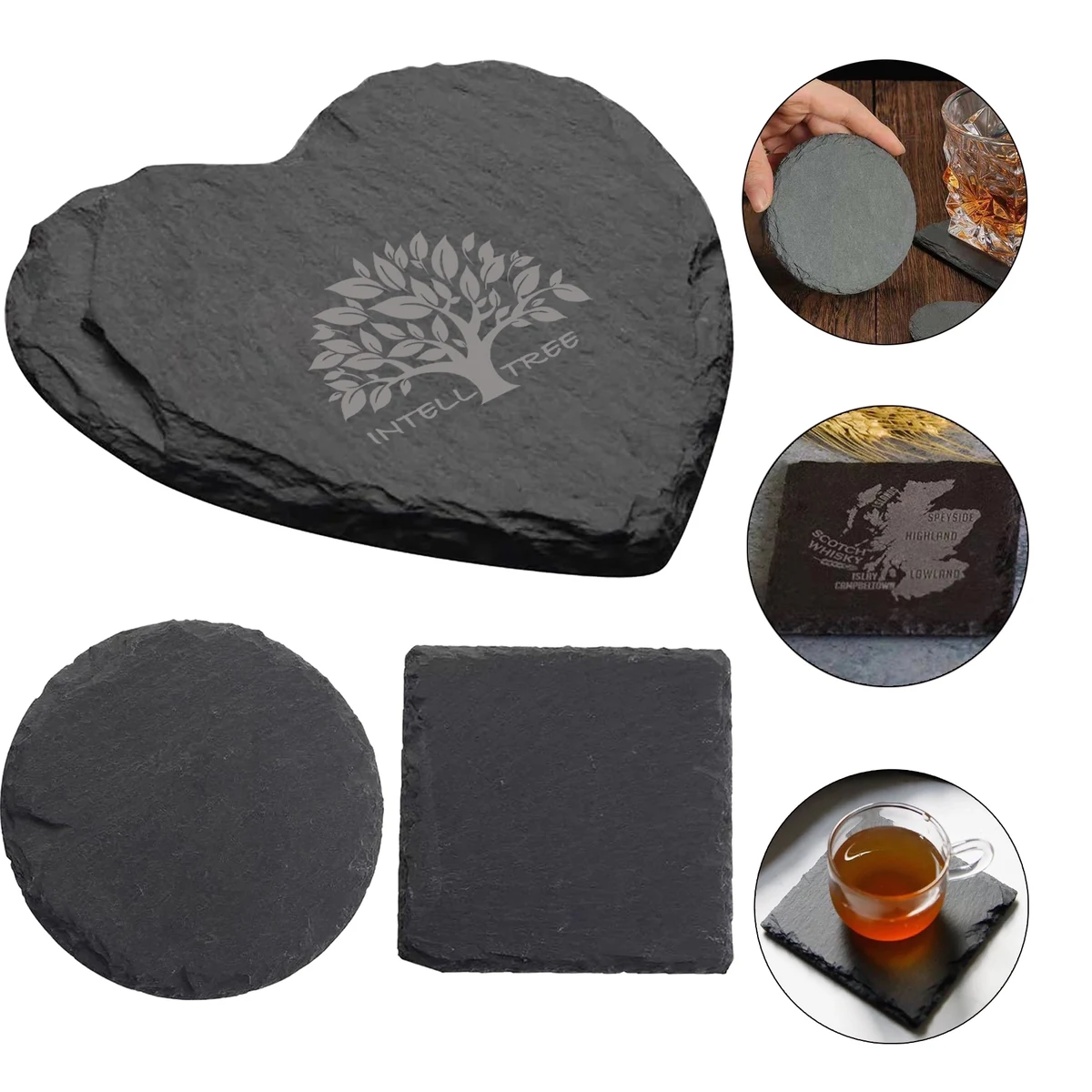Slate Stone Drink Coasters 1