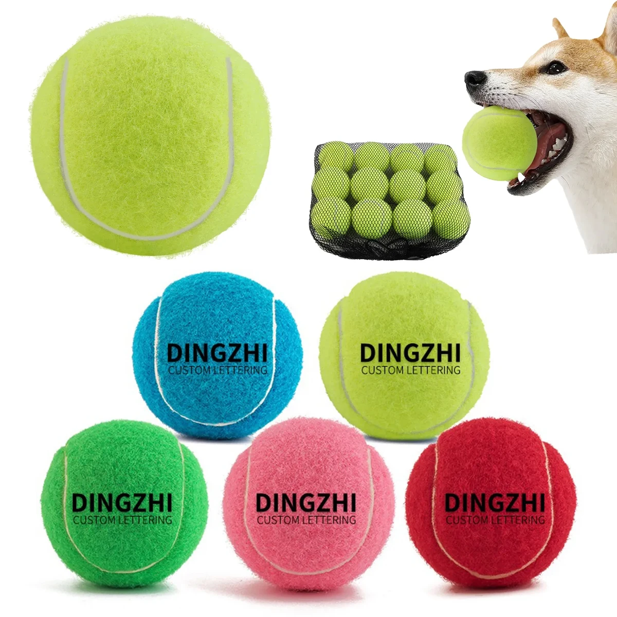 Custom Rubber Pet Training Tennis Ball 1