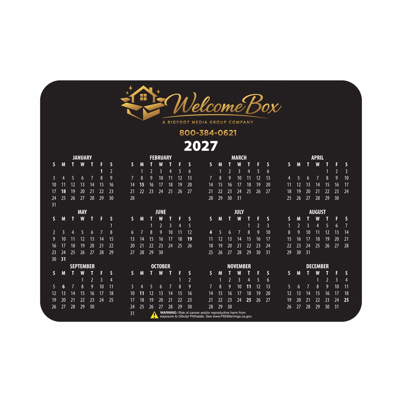 Mouse Pad, Removable (Calendar Style)