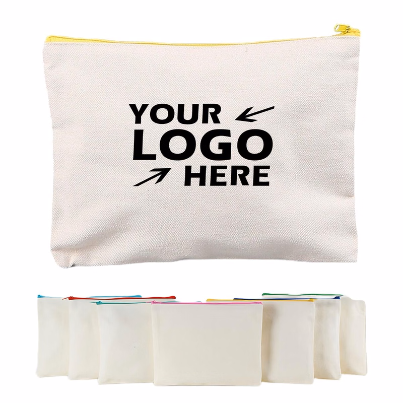 Multi-Purpose DIY Blank Travel Organizer Canvas Zipper Pouch